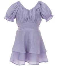KatieJNYC Big Girls Delilah Short Sleeve Fit & Flare Dress