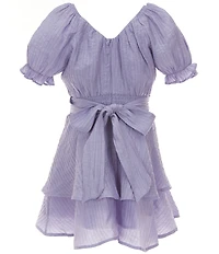 KatieJNYC Big Girls Delilah Short Sleeve Fit & Flare Dress