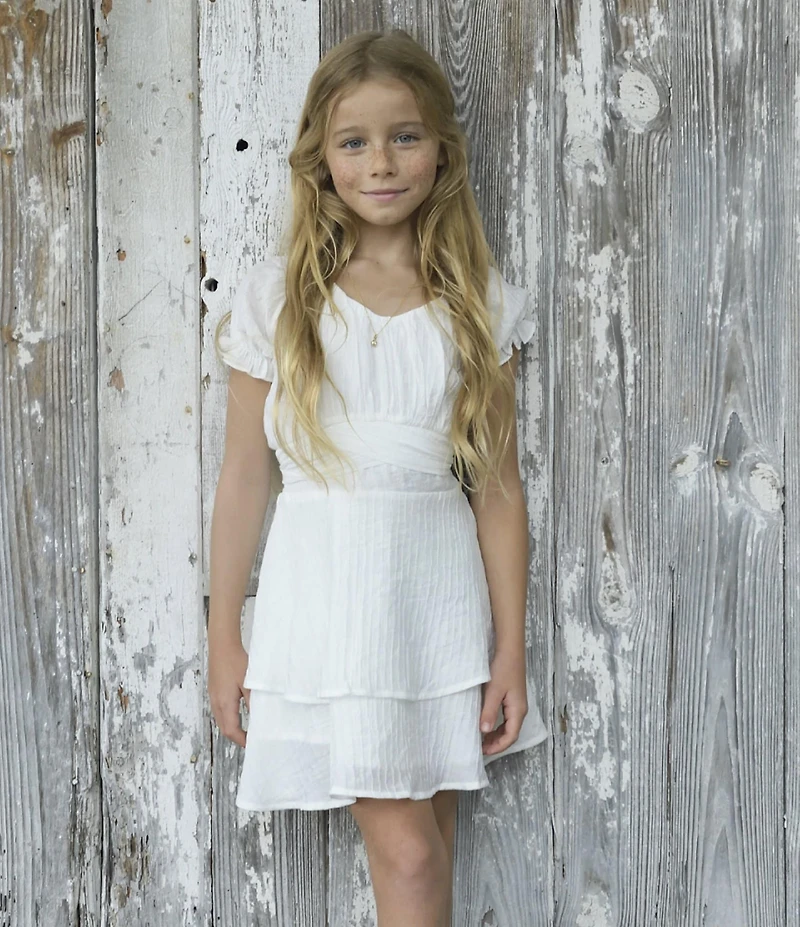 KatieJNYC Big Girls Delilah Short Sleeve Fit & Flare Dress