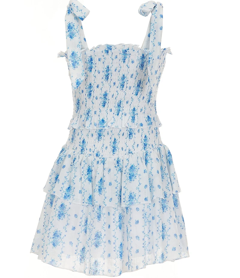 KatieJNYC Big Girls Emerson Printed Tie Dress