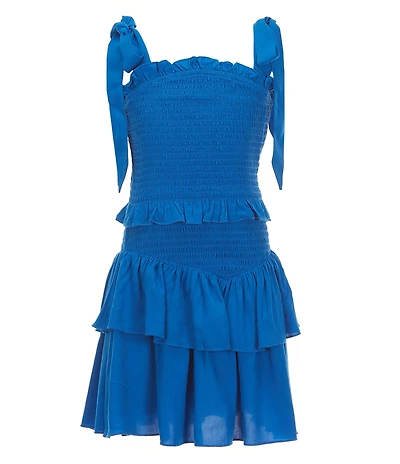KatieJNYC Big Girls Emerson Solid Tie Dress