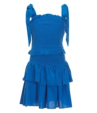 KatieJNYC Big Girls Emerson Solid Tie Dress