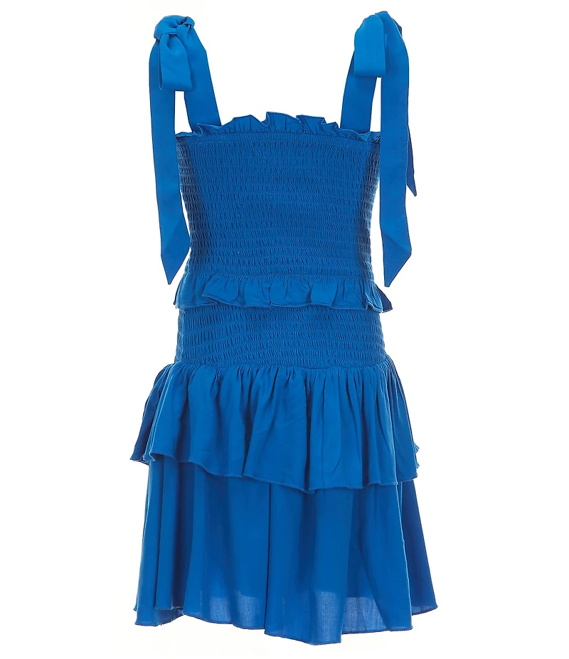 KatieJNYC Big Girls Emerson Solid Tie Dress