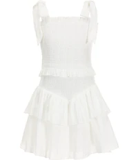 KatieJNYC Big Girls Emerson Solid Tie Dress