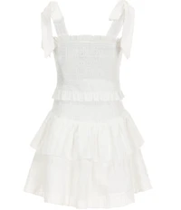 KatieJNYC Big Girls Emerson Solid Tie Dress