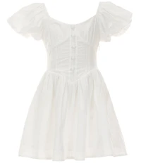 KatieJNYC Big Girls Greta Short Sleeve Smocked Back Fit & Flare Dress