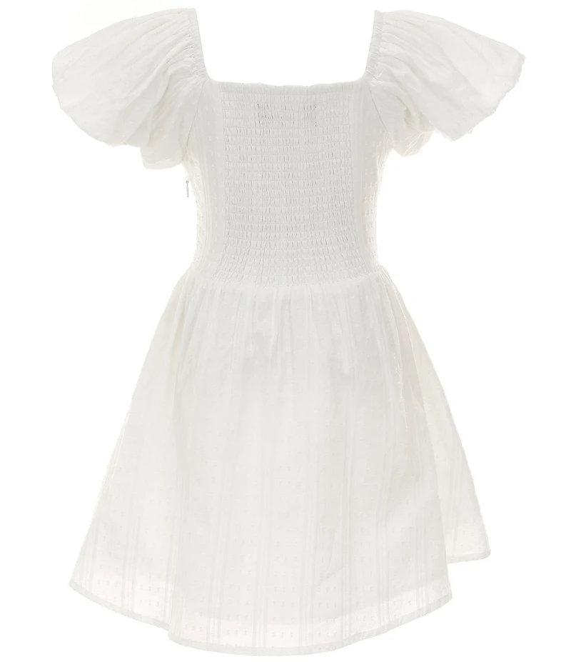 KatieJNYC Big Girls Greta Short Sleeve Smocked Back Fit & Flare Dress
