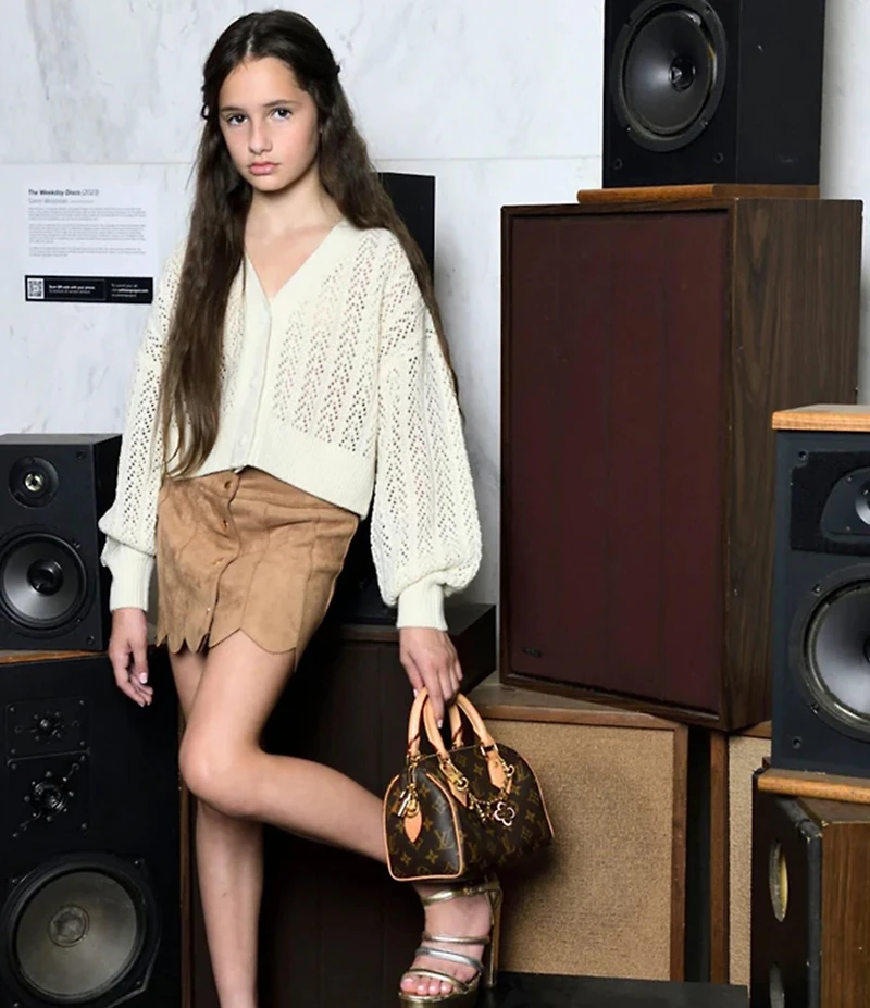 KatieJNYC Big Girls Scalloped-Hem Faux-Suede Skirt