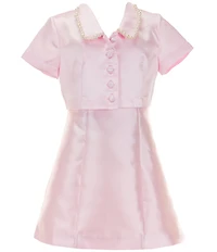 KatieJNYC Big Girls Short-Sleeve Audrey Bolero & Strapless Sheath Dress Set