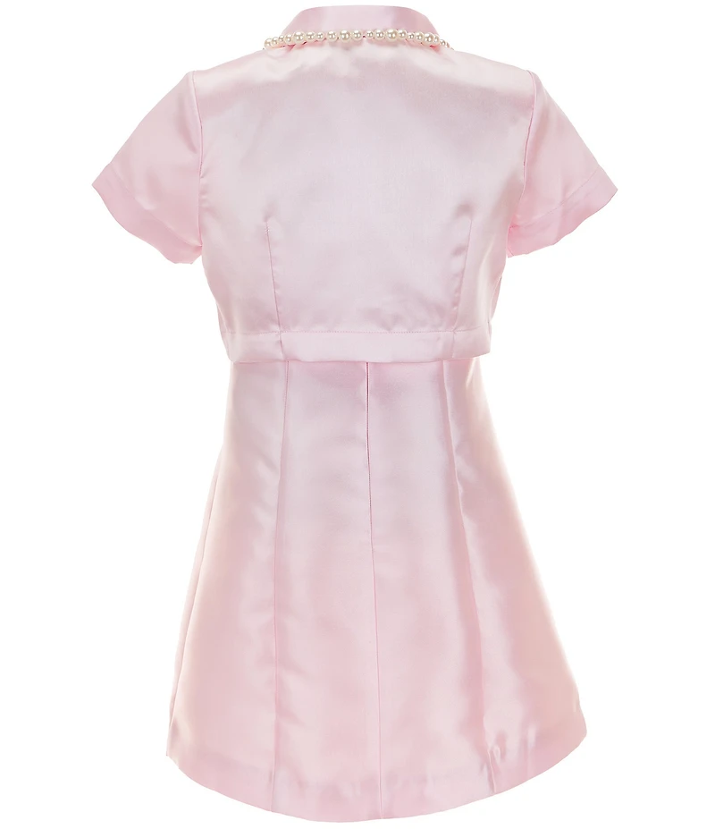 KatieJNYC Big Girls Short-Sleeve Audrey Bolero & Strapless Sheath Dress Set