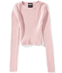 KatieJNYC Big Girls Long Sleeve Jeannie Rib Knit Sweater