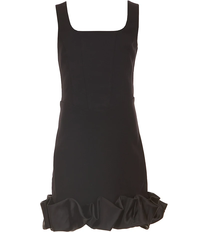 KatieJNYC Big Girls Meredith Satin Ruffle Hem Dress