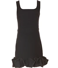 KatieJNYC Big Girls Meredith Satin Ruffle Hem Dress