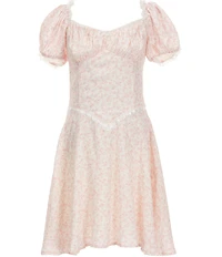 KatieJNYC BIg Girls Puffed-Slevee Georgie Peasant Dress