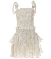 KatieJNYC Big Girls Shoulder Tie Emerson Floral Printed Dress