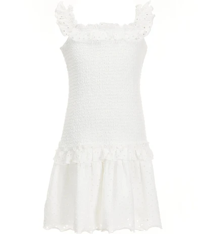 KatieJNYC Big GIrls Sleeveless Fitz Eylet-Embroidered Drop-Waist Dress