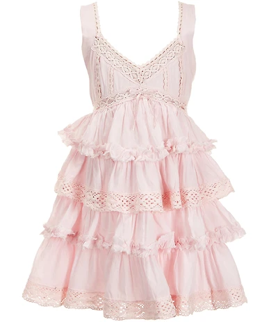 KatieJNYC Big Girls Sleeveless Ilyana Empire-Waist Ruffle-Tier Dress