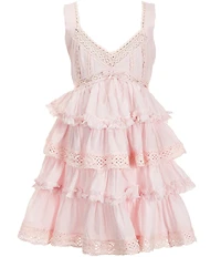 KatieJNYC Big Girls Sleeveless Ilyana Empire-Waist Ruffle-Tier Dress
