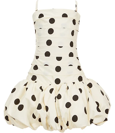 KatieJNYC Big Girls Sleeveless Tippy Polka-Dot Drop Waist Bubble Dress