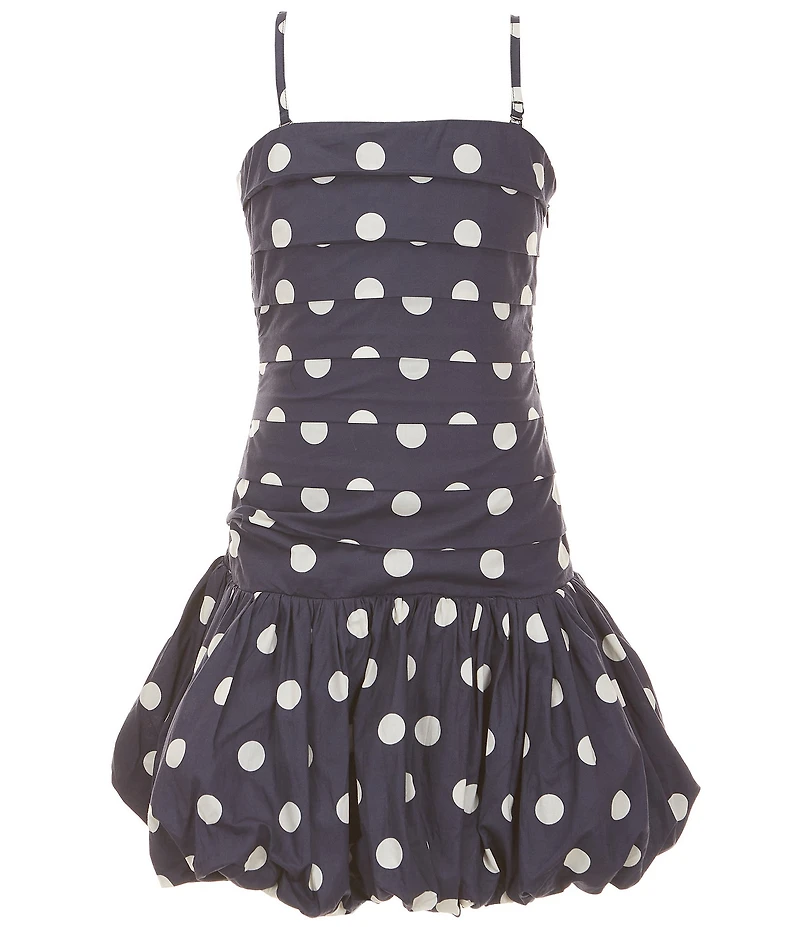 KatieJNYC Big Girls Tippy Sleeveless Polka Dot Drop Waist Bubble Dress