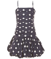 KatieJNYC Big Girls Tippy Sleeveless Polka Dot Drop Waist Bubble Dress