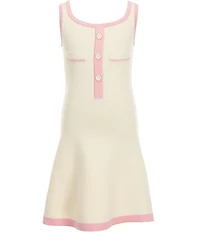 KatieJNYC Big Girls Sleeveless Contrasting Trim Whitney Dress