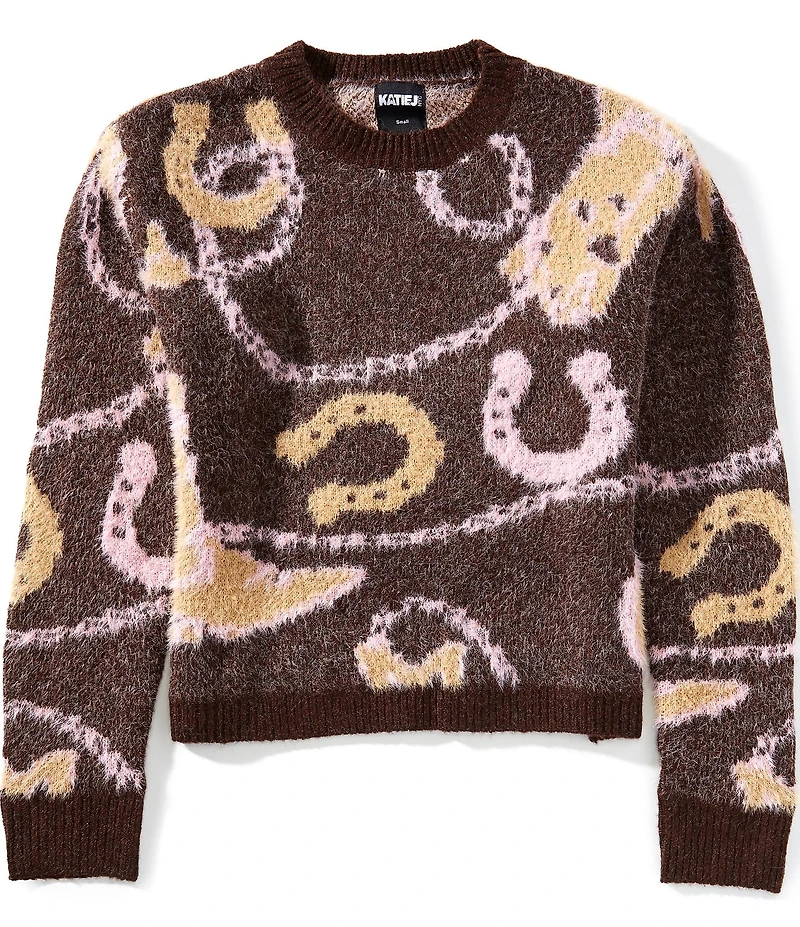 KatieJNYC Big Girls Wild West Long Sleeve Sweater