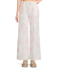 KatieJNYC Cody Pink Toile Wide Leg Pants