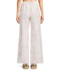 KatieJNYC Cody Pink Toile Wide Leg Pants