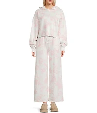 KatieJNYC Cody Pink Toile Wide Leg Pants