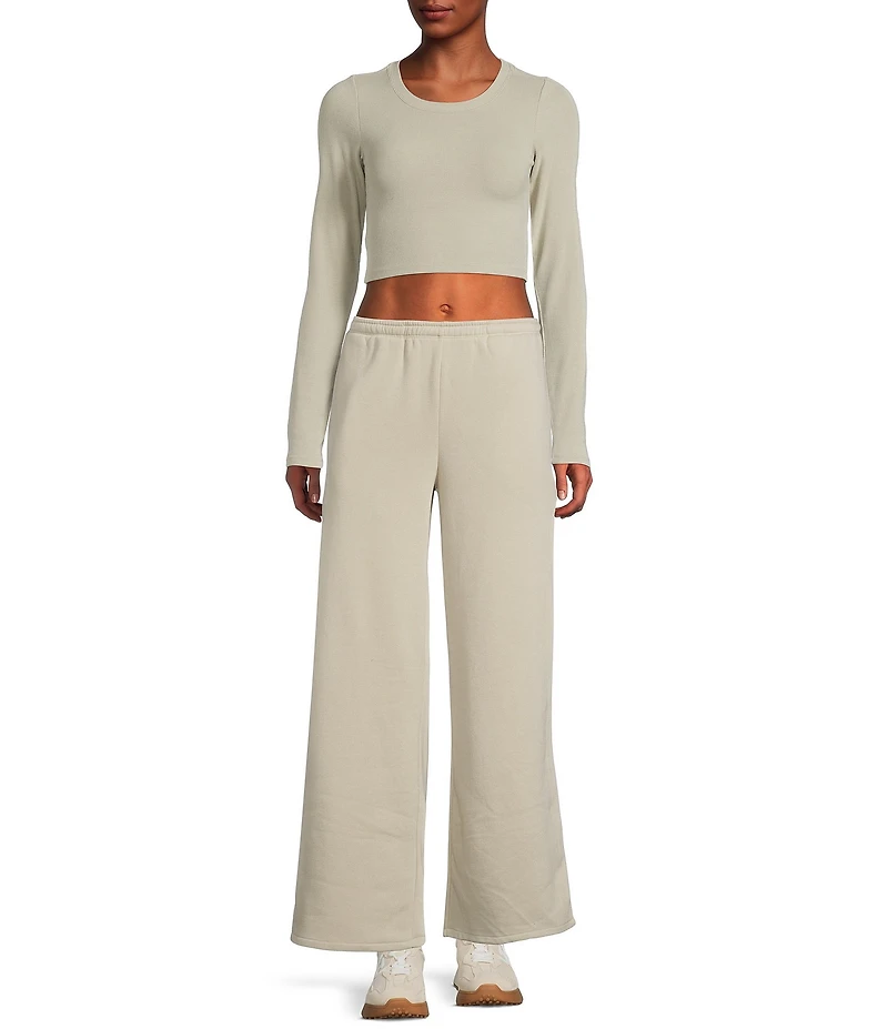 KatieJNYC Crew Neck Long Sleeve Ribbed Knit Top