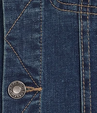 KatieJNYC Dallas Denim Point Collar Button Front Jacket