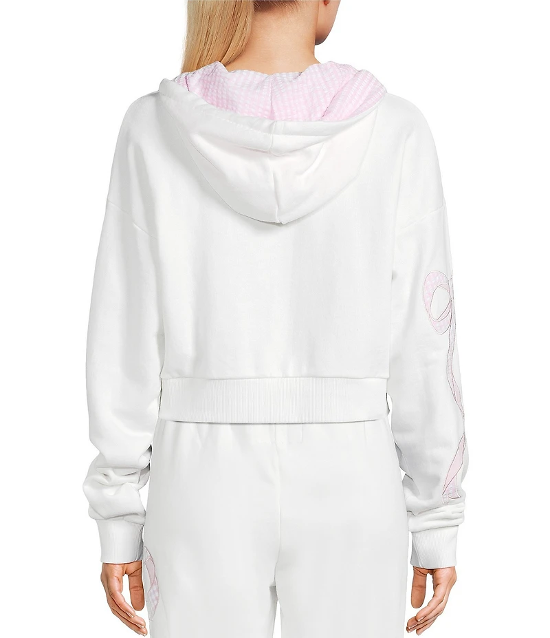 KatieJNYC Dylan Bow Coordinating Zip Up Hoodie Jacket