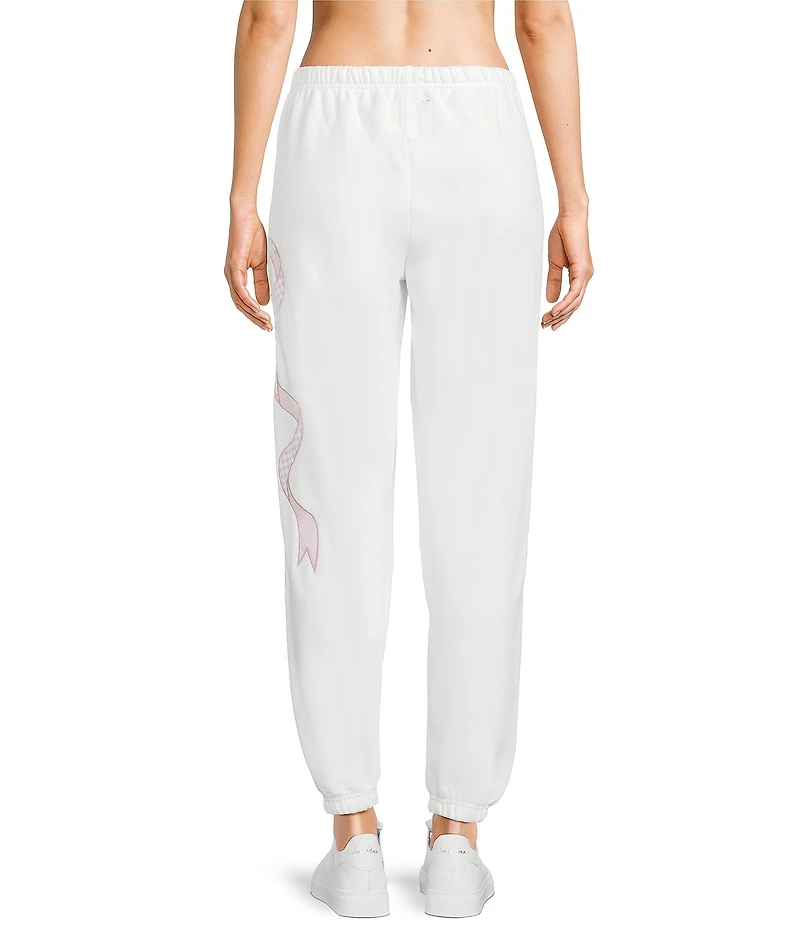 KatieJNYC Dylan Gingham Bow Coordinating Jogger Pants