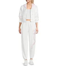 KatieJNYC Dylan Gingham Bow Coordinating Jogger Pants