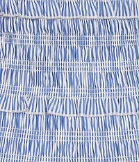 KatieJNYC Evan Square Neck Tie Shoulder Stripe Smocked Dress