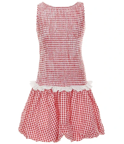 KatieJNYC Joslyn Sleeveless Gingham Patterned Drop Waist Dress