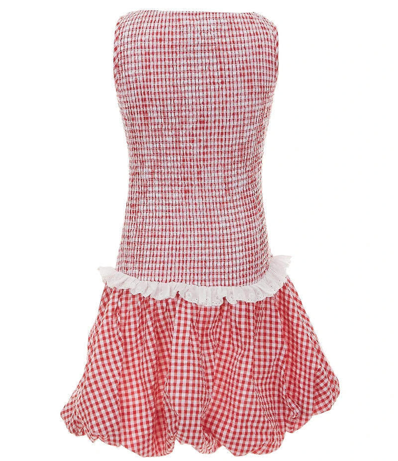 KatieJNYC Joslyn Sleeveless Gingham Patterned Drop Waist Dress