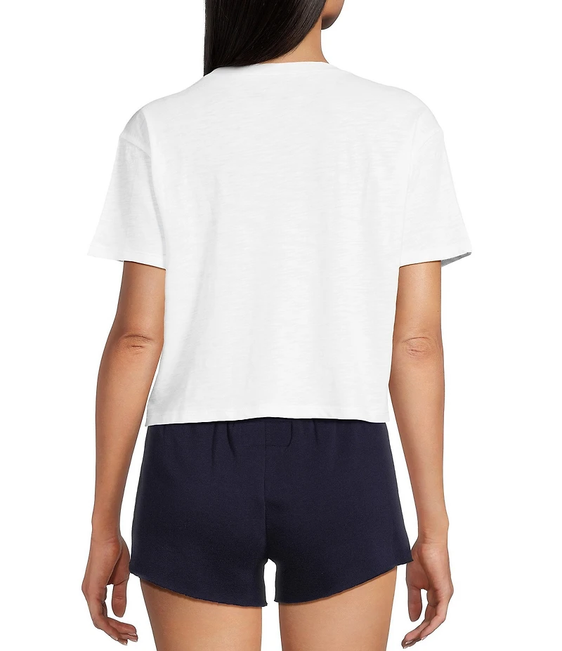 KatieJNYC Knit Star Print Short Sleeve T-Shirt