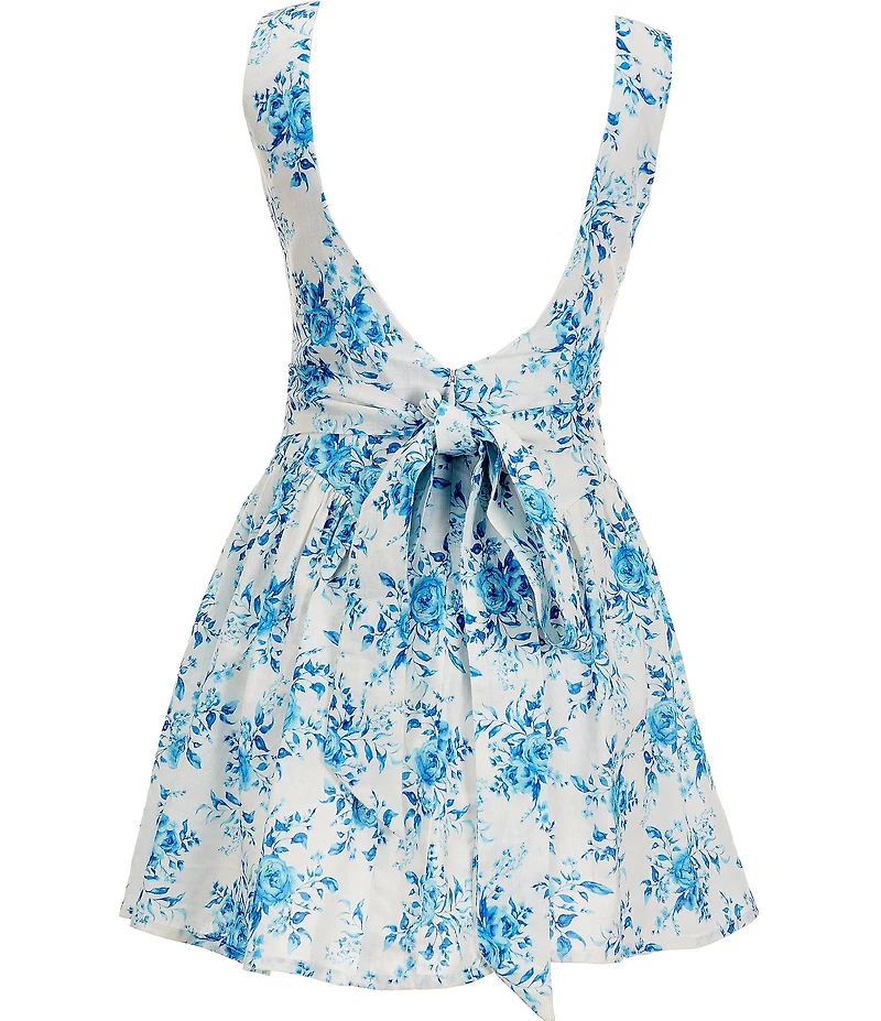 KatieJNYC Girls Sleeveless Brenna Floral Printed Fit-And-Flare Dress