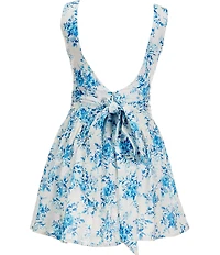 KatieJNYC Girls Sleeveless Brenna Floral Printed Fit-And-Flare Dress