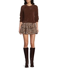 Katiejnyc Long Sleeve Mara Eyelash Sweater