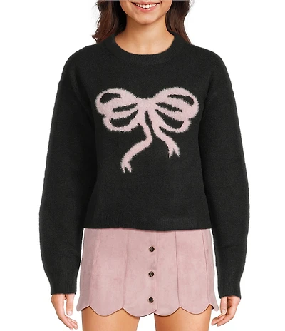 KatieJNYC Maggie Bow Long Sleeve Crew Sweater