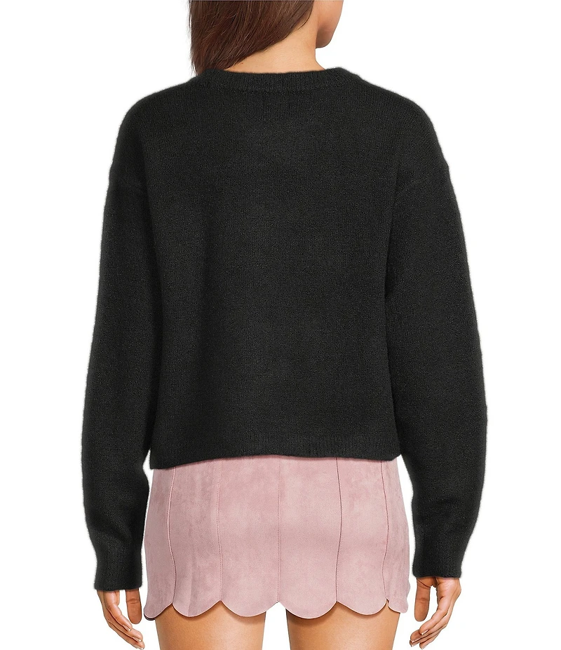 KatieJNYC Maggie Bow Long Sleeve Crew Sweater