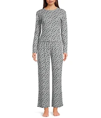 KatieJNYC Marina Pointelle Ditsy Floral Coordinating Lounge Pants