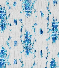 KatieJNYC Marlee Floral Stripe Print Square Neck Long Sleeve Top