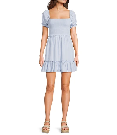KatieJNYC Molly Smocked Mini Dress