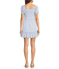 KatieJNYC Molly Smocked Mini Dress