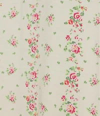 KatieJNYC Short Sleeve Button Front Ditsy Floral Print Lynn Lounge Short Set