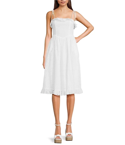 KatieJNYC Sleeveless Ivy Eyelet Midi Dress
